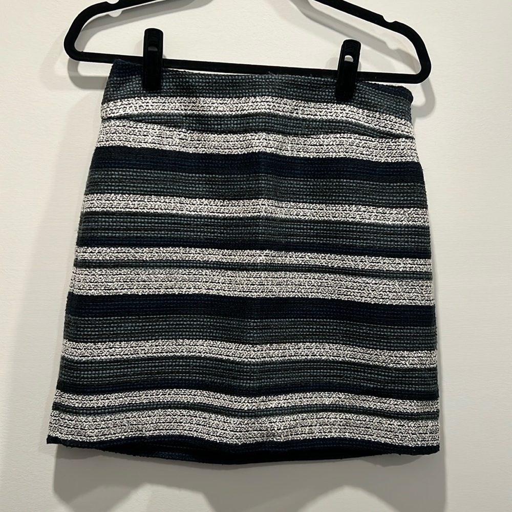 LOFT striped tweed skirt
